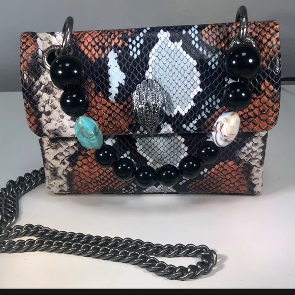Snakeskin Crossbody Bag Orange Multi NWT - Picture 4 of 12